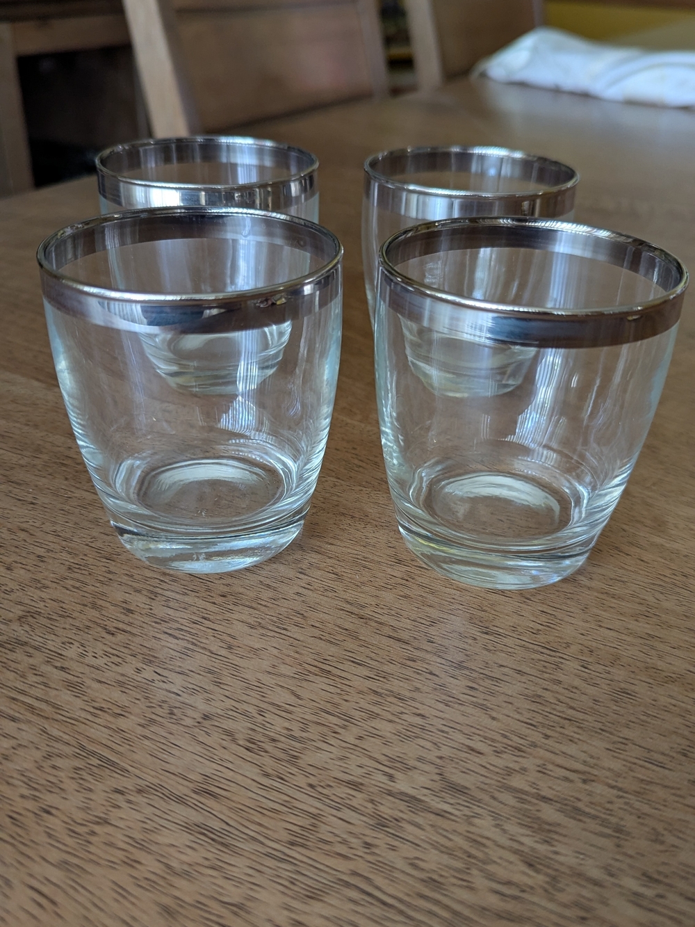 Vintage Mid-Century Modern Dorothy Thorpe Style Cocktail Glasses - set of 4